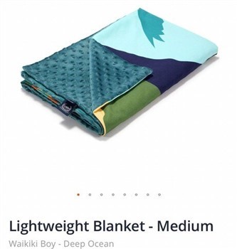 【質本嚴】波蘭品牌 La millou正品 豆豆毯 110*140CM Lightweight Blanket - Large - Waikiki Boy - Deep Ocean 新生兒禮/彌月禮/原裝麻布袋