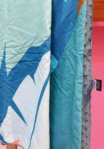 【質本嚴】波蘭品牌 La millou正品 豆豆毯 110*140CM Lightweight Blanket - Large - Waikiki Boy - Deep Ocean 新生兒禮/彌月禮/原裝麻布袋