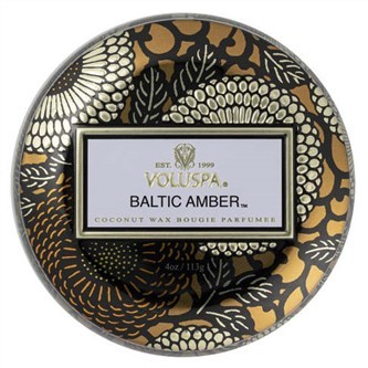【質本嚴】美國香氛voluspa蠟燭 Japonica 日式庭園系列 Baltic Amber 波羅的海琥珀 錫盒 113g