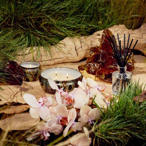 【質本嚴】美國香氛voluspa蠟燭 Japonica 日式庭園系列 Baltic Amber 波羅的海琥珀 錫盒 113g