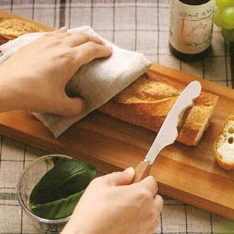【質本嚴】日本 IBUKI ATTA 木製長方形砧板(附餐刀) 可當餐盤