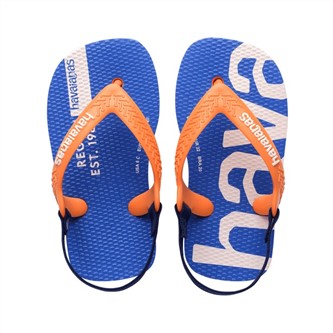 【HAVAIANAS】Logomania涼鞋/藍橘