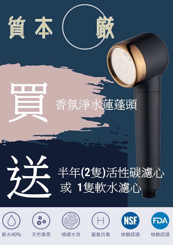 香氛濾水蓮蓬頭 (四色)