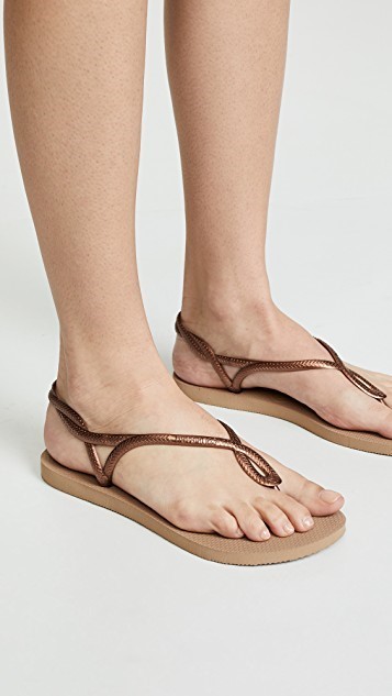 【HAVAIANAS】Luna 涼鞋/玫瑰金
