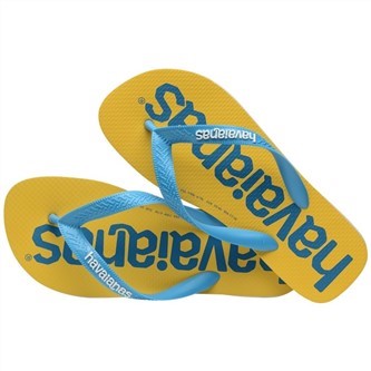 【HAVAIANAS】Logomania II/黃底藍字