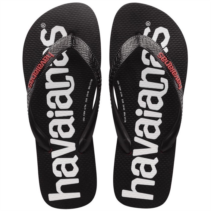【HAVAIANAS】Logomania II 黑底白字