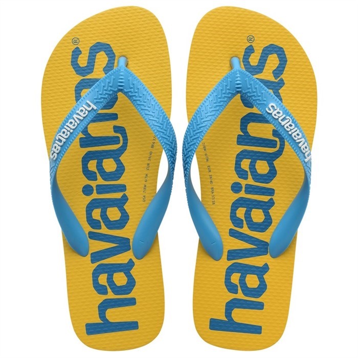 【HAVAIANAS】Logomania II/黃底藍字