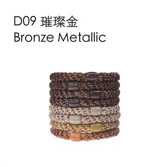 【質本嚴】美國正品L.Erickson 粗款髮圈 名牌髮圈 原裝8入 D09 璀璨金 Bronze Metallic