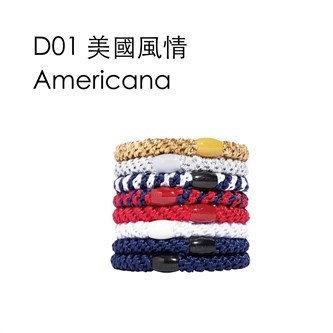 【質本嚴】美國正品L.Erickson 粗款髮圈 名牌髮圈 原裝8入 D01 美國風情 Americana