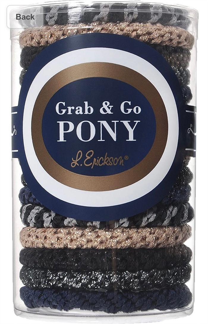 【質本嚴】美國正品L.Erickson 粗款髮圈 名牌髮圈 桶裝 15入 A05 搖滾香檳 Jet Set