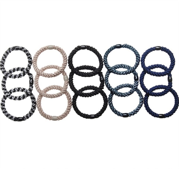 【質本嚴】美國正品L.Erickson 粗款髮圈 名牌髮圈 桶裝 15入 A05 搖滾香檳 Jet Set