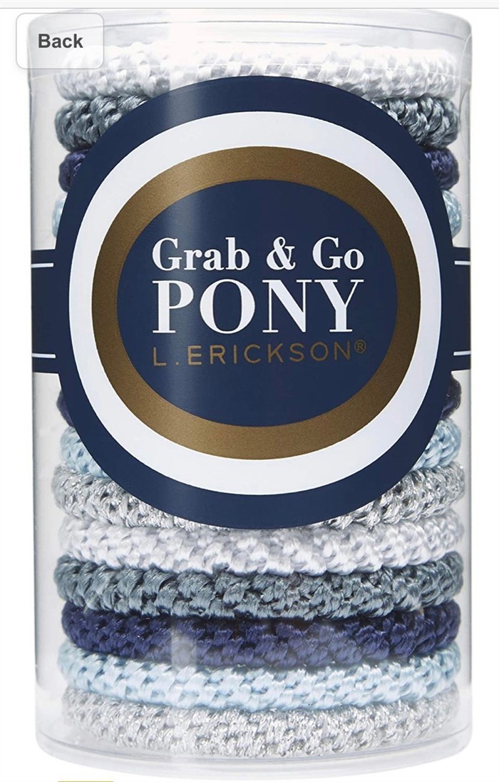 【質本嚴】美國正品L.Erickson 粗款髮圈 名牌髮圈 桶裝 15入 A17 大西洋藍 Altantic