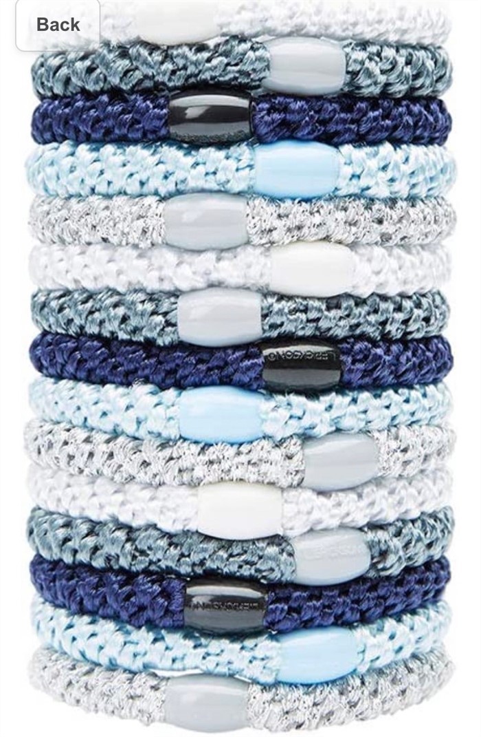 【質本嚴】美國正品L.Erickson 粗款髮圈 名牌髮圈 桶裝 15入 A17 大西洋藍 Altantic