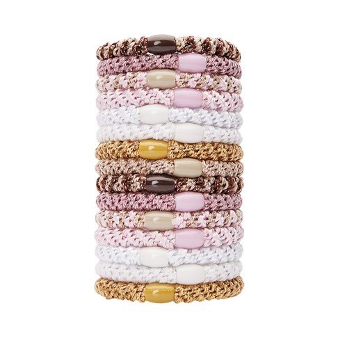 【質本嚴】美國正品L.Erickson 粗款髮圈 名牌髮圈 桶裝 15入 A21 甜心棉花糖 Cotton Candy