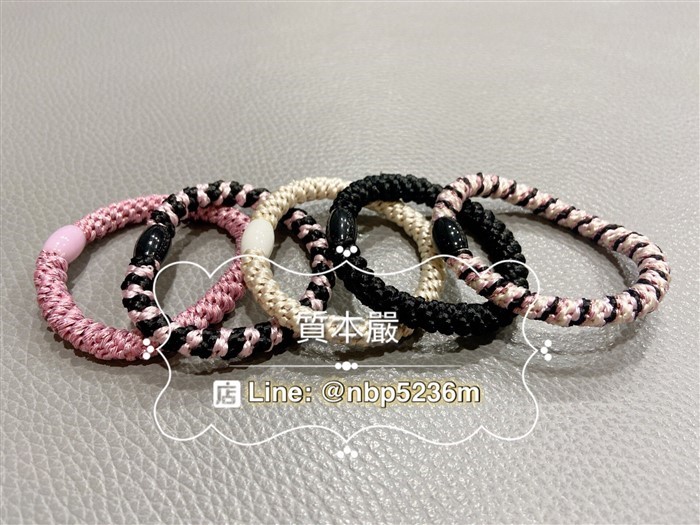 【質本嚴】美國正品L.Erickson 粗款髮圈 名牌髮圈 桶裝分裝5入/ A29 粉漾水手 Blush