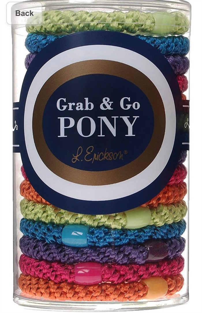【質本嚴】美國正品L.Erickson 粗款髮圈 名牌髮圈 桶裝分裝5入/ A33 糖果樂園 Candy
