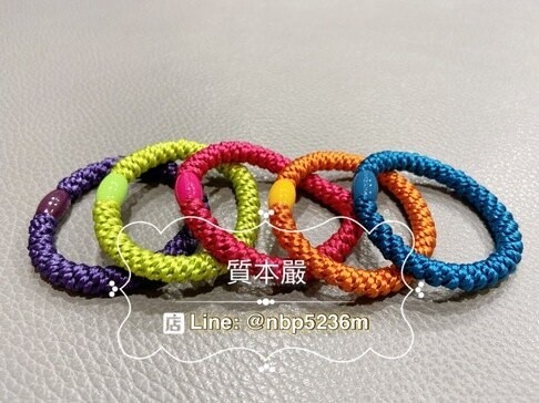 【質本嚴】美國正品L.Erickson 粗款髮圈 名牌髮圈 桶裝分裝5入/ A33 糖果樂園 Candy