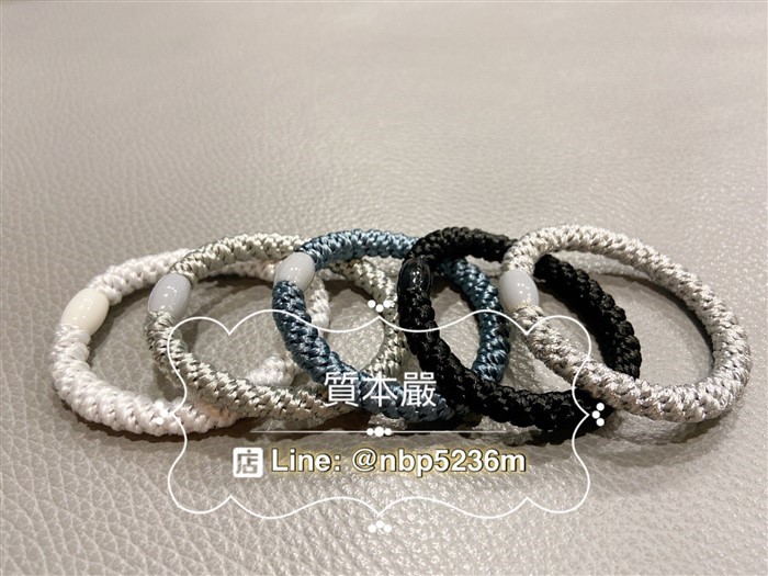 【質本嚴】美國正品L.Erickson 粗款髮圈 名牌髮圈 桶裝分裝5入/ A23 霧感藍灰 Light Silver Metallic