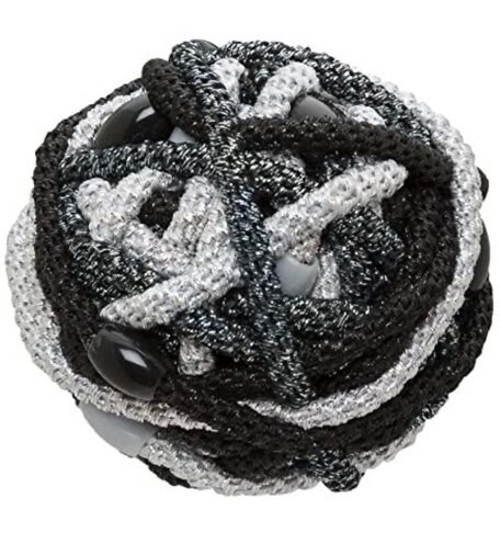 【質本嚴】美國正品L.Erickson 細款髮圈 名牌髮圈 球狀 30入/ B10 黑銀璀璨 Black Metallic