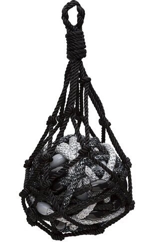 【質本嚴】美國正品L.Erickson 細款髮圈 名牌髮圈 球狀 30入/ B10 黑銀璀璨 Black Metallic