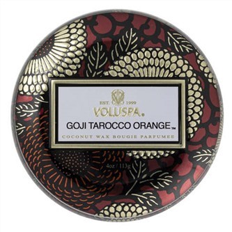 【質本嚴】美國香氛voluspa蠟燭 Japonica 日式庭園系列 Goji Tarocco Orange 枸杞紅橙 錫盒 113g