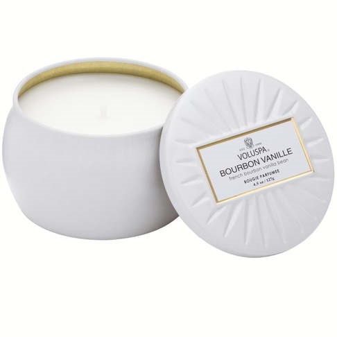【質本嚴】美國香氛voluspa蠟燭 華麗年代系列 Bourbon Vanille 波旁香草 錫盒 127g
