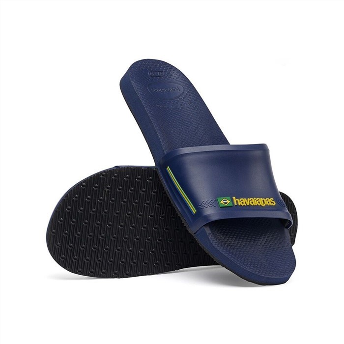【HAVAIANAS】Slide brasil/藍拖鞋