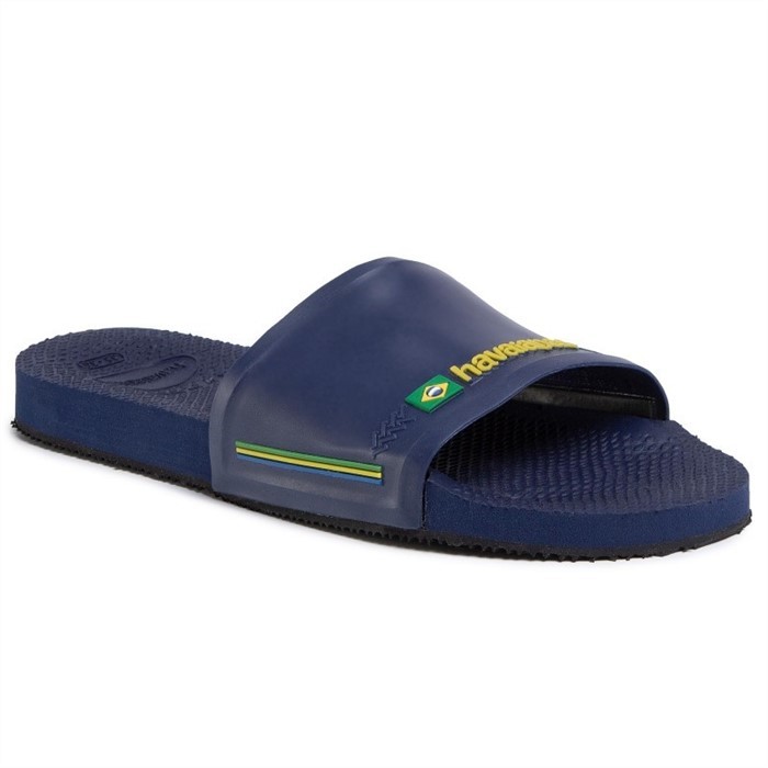 【HAVAIANAS】Slide brasil/藍拖鞋