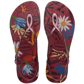 【HAVAIANAS】Luna print 8字涼鞋/印花酒紅