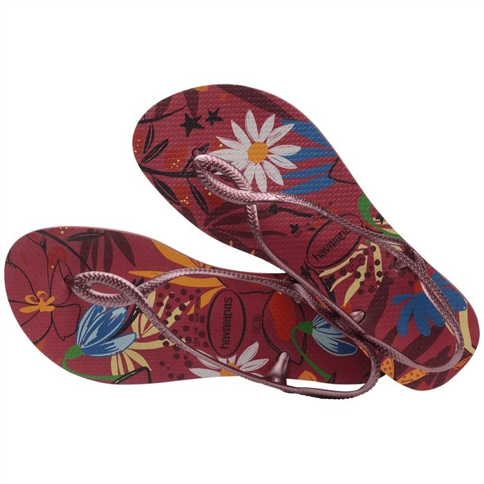 【HAVAIANAS】Luna print 涼鞋/印花酒紅