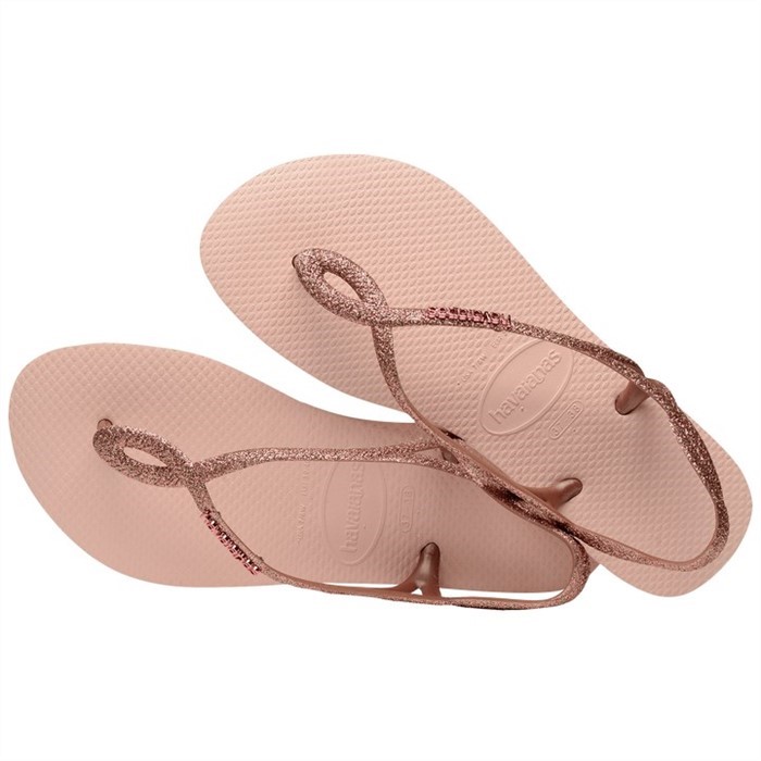 【HAVAIANAS】Luna Premium 8字涼鞋/金蔥粉