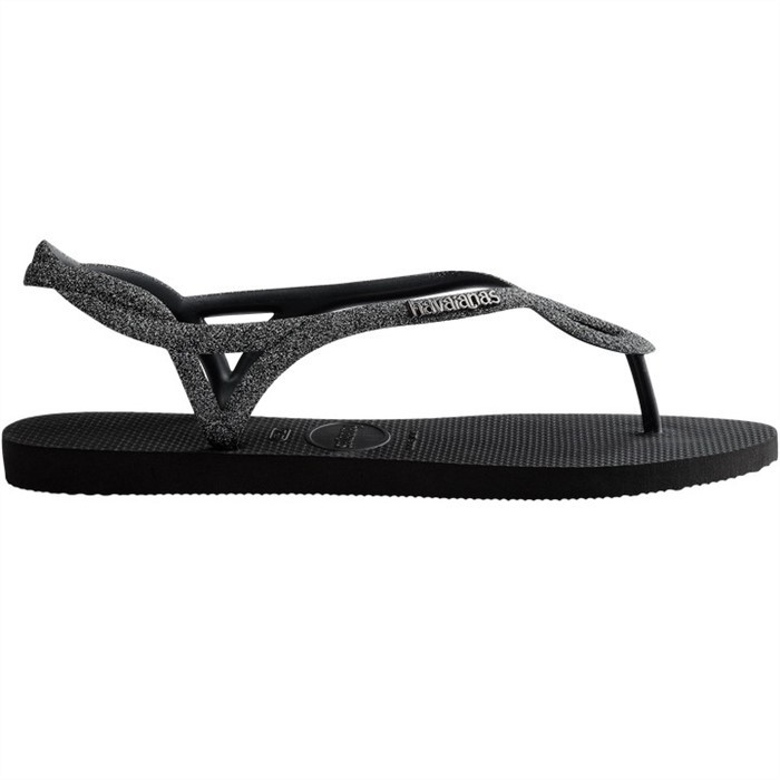 【HAVAIANAS】Luna Premium 8字涼鞋/金蔥黑