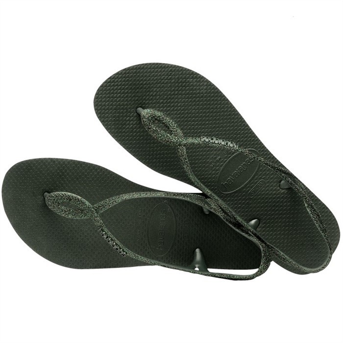 【HAVAIANAS】Luna Premium 8字涼鞋/金蔥綠