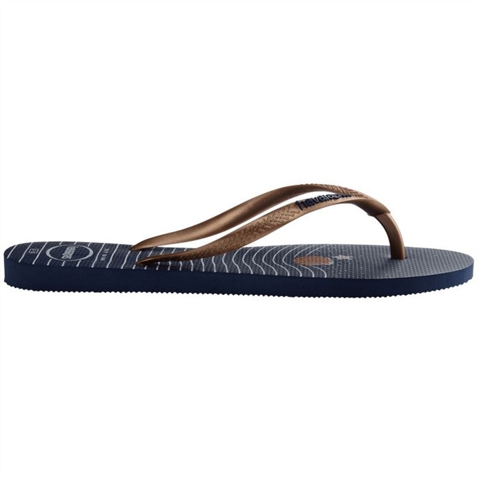 【HAVAIANAS】Kids slim nautical/藍貝殼