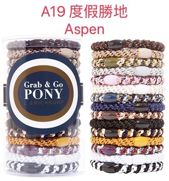 【質本嚴】美國正品L.Erickson 粗款髮圈 名牌髮圈 原裝15入/桶裝A19度假勝地 Aspen