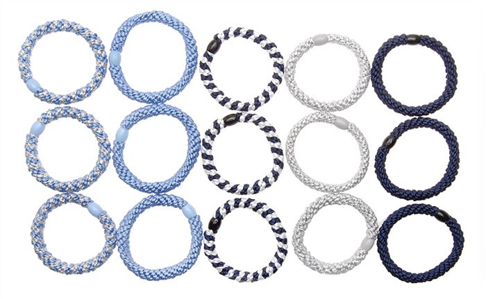 【質本嚴】美國正品L.Erickson 粗款髮圈 名牌髮圈 原裝15入/桶裝 A26地中海 Sparkle
