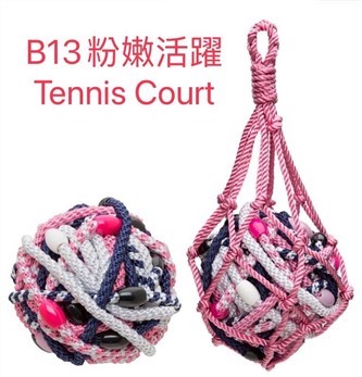 【質本嚴】美國正品L.Erickson 細款髮圈 名牌髮圈 球狀 30入/B13粉嫩活躍 Tennis Court