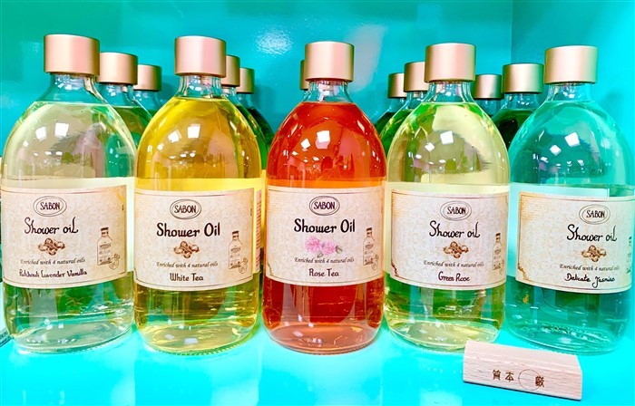 【質本嚴】以色列SABON沐浴油/以色列綠玫瑰 500ml 大瓶/玻璃罐 高級沐浴SPA 滋潤充滿香氣(附壓頭)