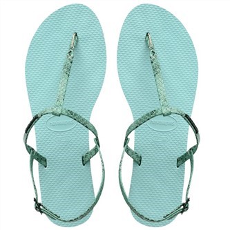 【HAVAIANAS】You riviera croco涼鞋/薄荷綠蛇皮帶