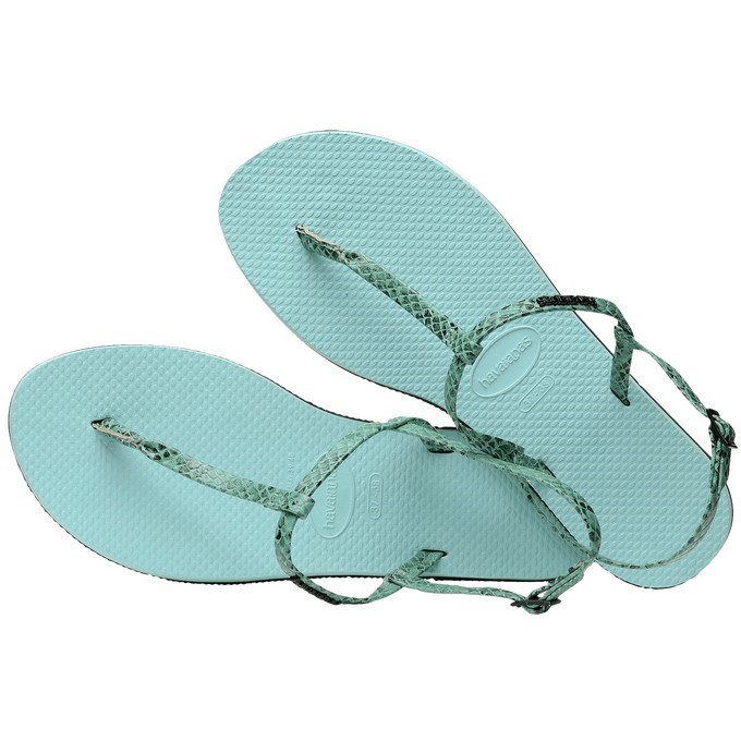 【HAVAIANAS】You riviera croco涼鞋/薄荷綠蛇皮帶