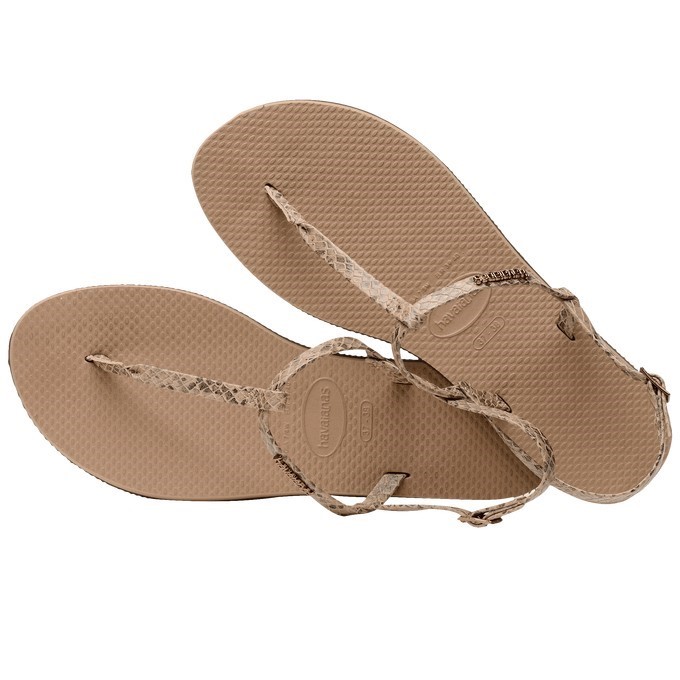 【HAVAIANAS】You riviera croco涼鞋/玫瑰金蛇皮帶
