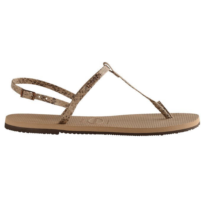 【HAVAIANAS】You riviera croco涼鞋/玫瑰金蛇皮帶