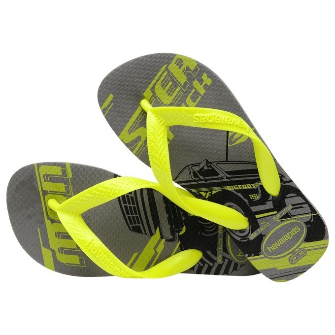 【HAVAIANAS】Athletic/灰底螢光黃帶