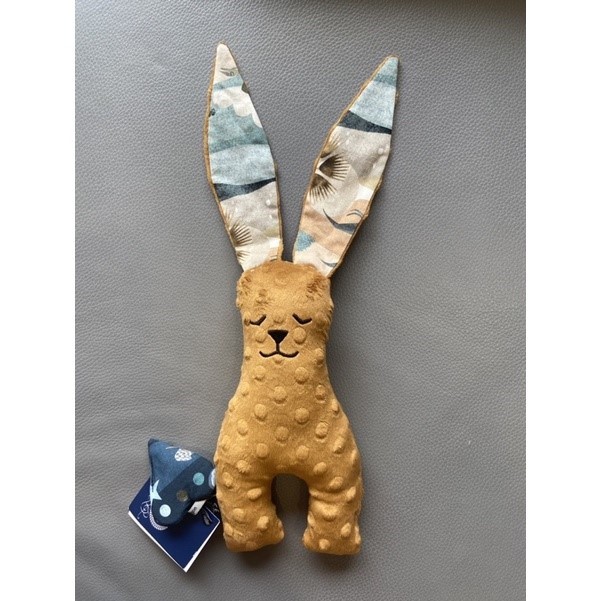 【質本嚴】波蘭品牌 LA MILLOU正品 MR. BUNNY 安撫兔 23公分- 咖啡棕色 安撫兔/新生兒禮/彌月禮