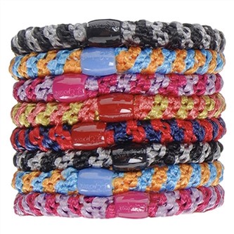 【質本嚴】美國正品L.Erickson 粗款髮圈 名牌髮圈 原裝8入/條紋Stripe