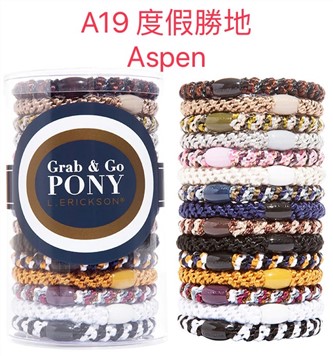 【質本嚴】美國正品L.Erickson 粗款髮圈 名牌髮圈 桶裝分裝5入/A19度假勝地 Aspen