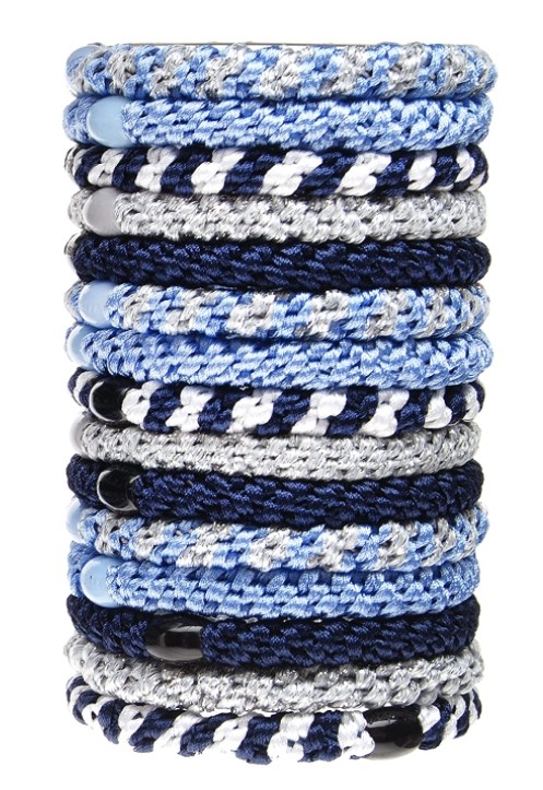 【質本嚴】美國正品L.Erickson 粗款髮圈 名牌髮圈 桶裝分裝5入/A26地中海 Sparkle