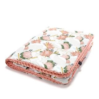 【質本嚴】波蘭La millou正品 安撫毯  ERON IN PINK-PAPAYA粉花朵/厚款80*100