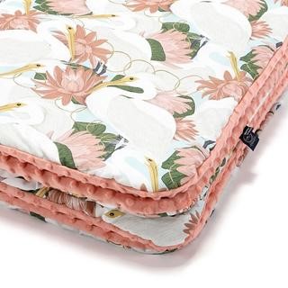【質本嚴】波蘭La millou正品 安撫毯  ERON IN PINK-PAPAYA粉花朵/厚款80*100
