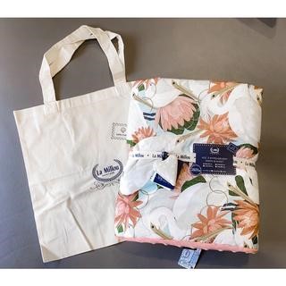【質本嚴】波蘭La millou正品 安撫毯  ERON IN PINK-PAPAYA粉花朵/厚款80*100